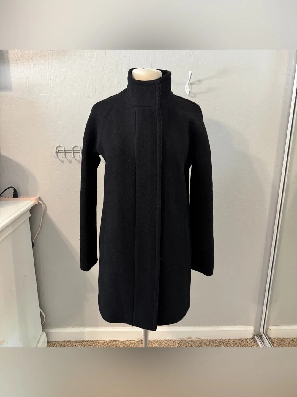 J. Crew Black Wool Coat